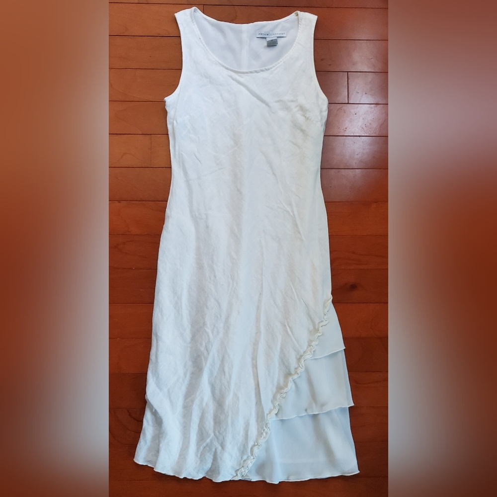 Natural Instincts Dress White Size 4